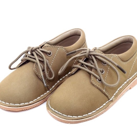 L’Amour Boys Khaki Nubuck Leather Lace Up Shoes - Picture 3 of 3
